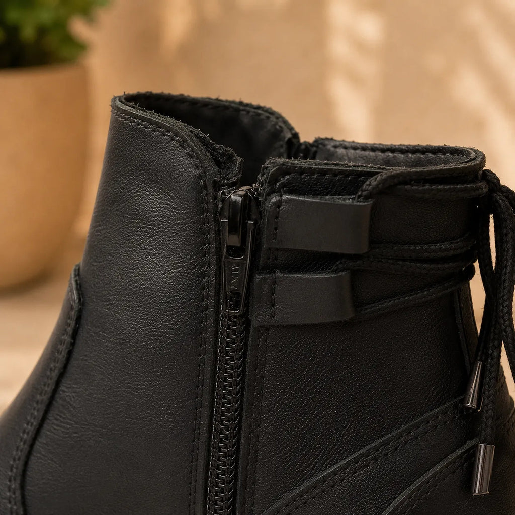 Botín Confort Clásico Negro de Piel