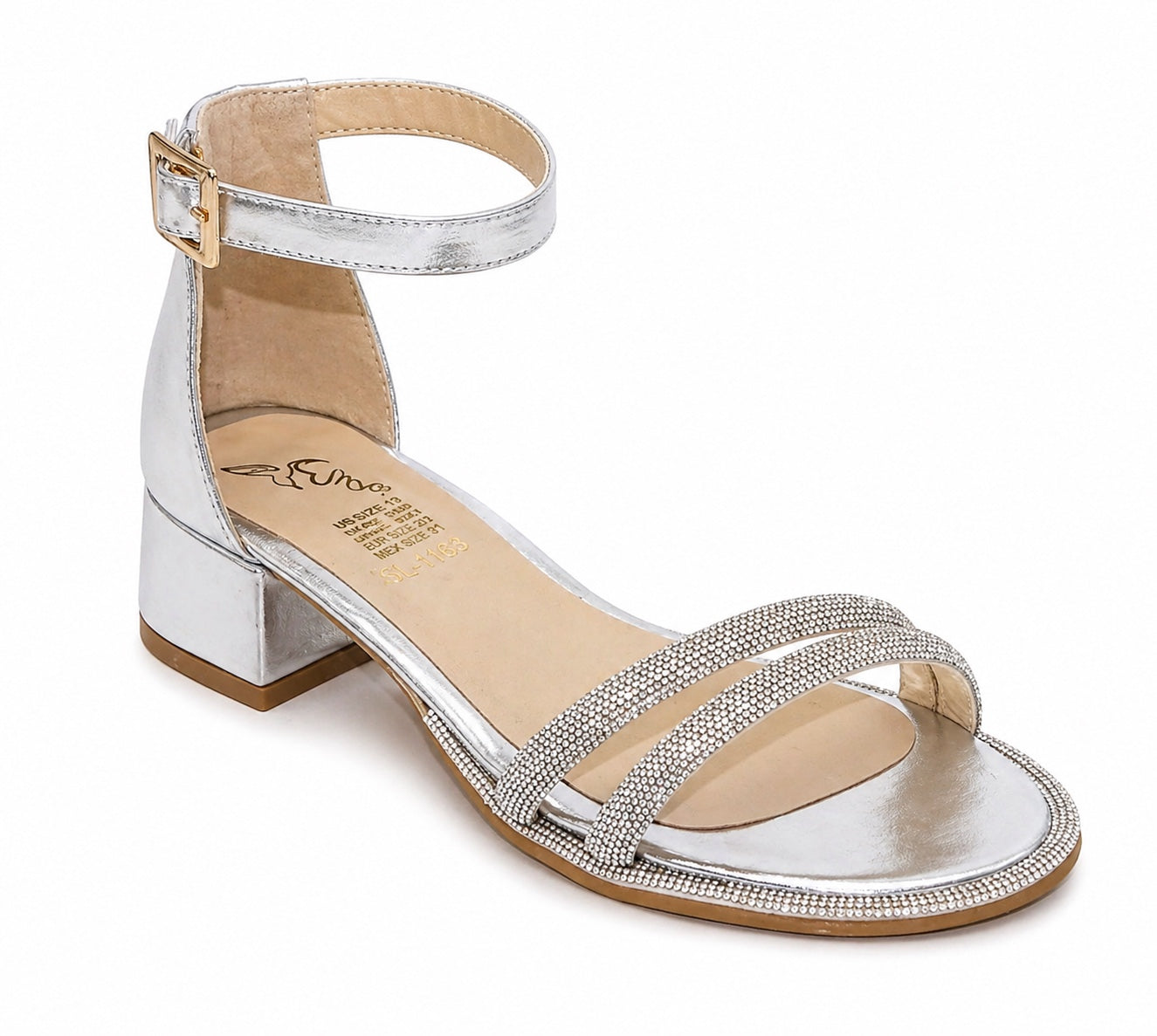 Sandalias Plata Para Mujer Napa Metálica  Perfectas Para Eventos Ya Que Son Elegantes Y Lindas