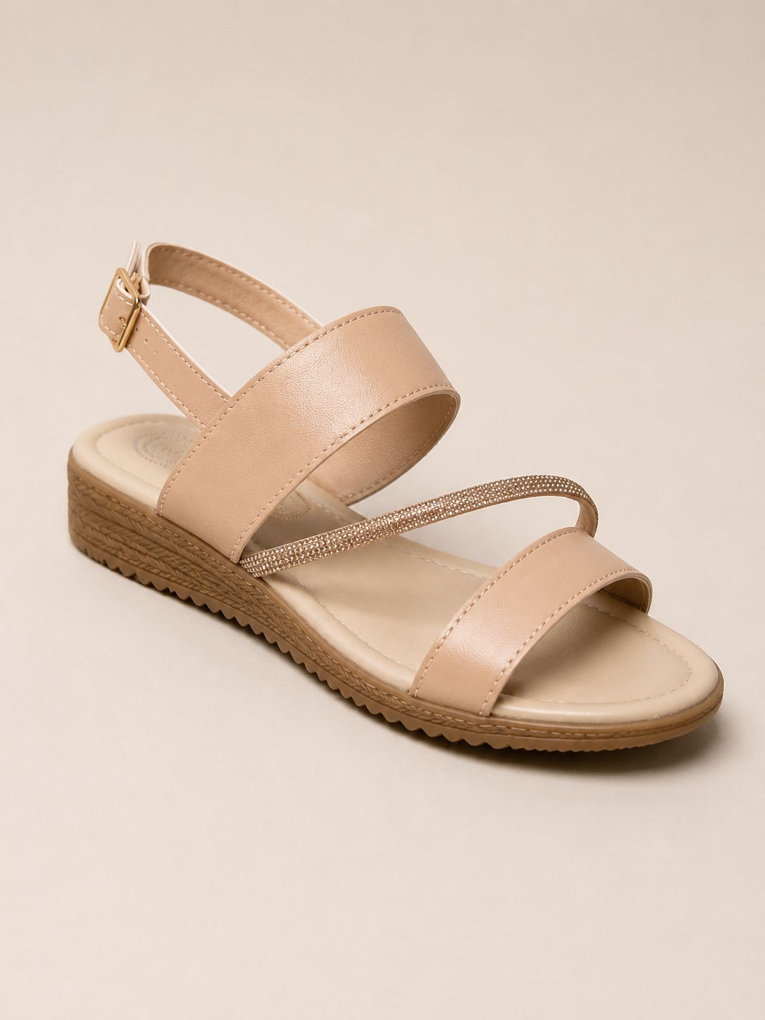 Sandalia Nude Maquillaje Mujer Elegante Cómoda Verano Talla 22-25