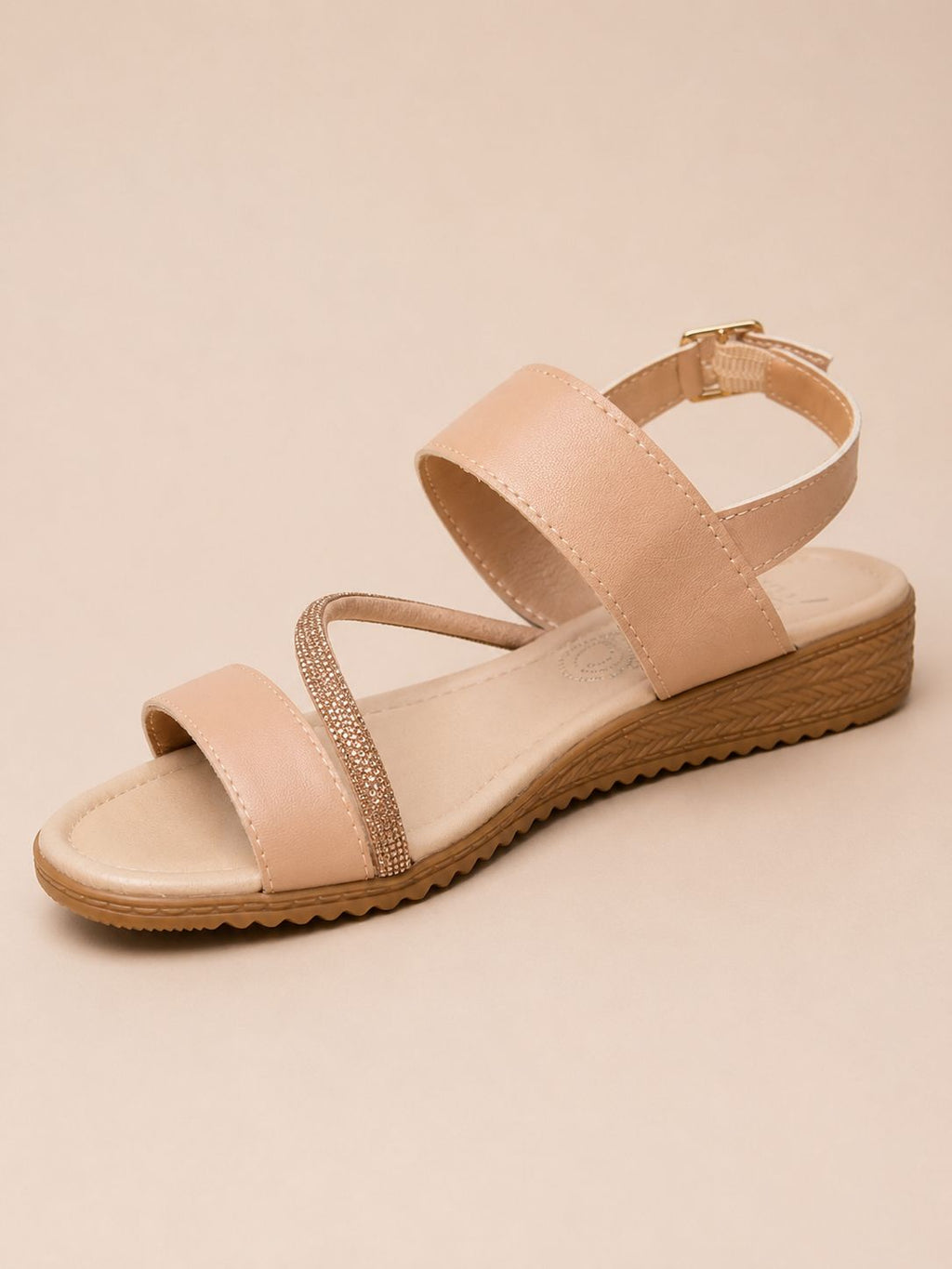 Sandalia Nude Maquillaje Mujer Elegante Cómoda Verano Talla 22-25