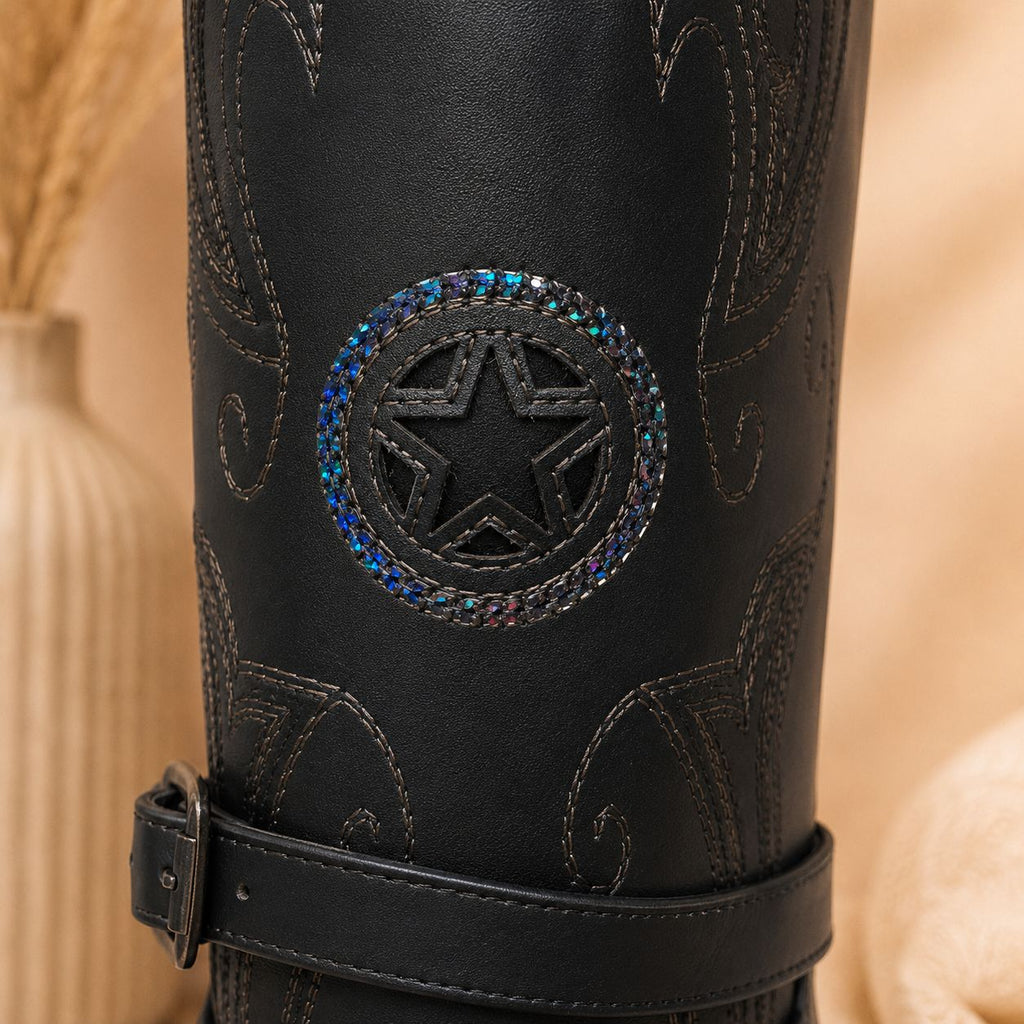 Bota Western Glam Negra