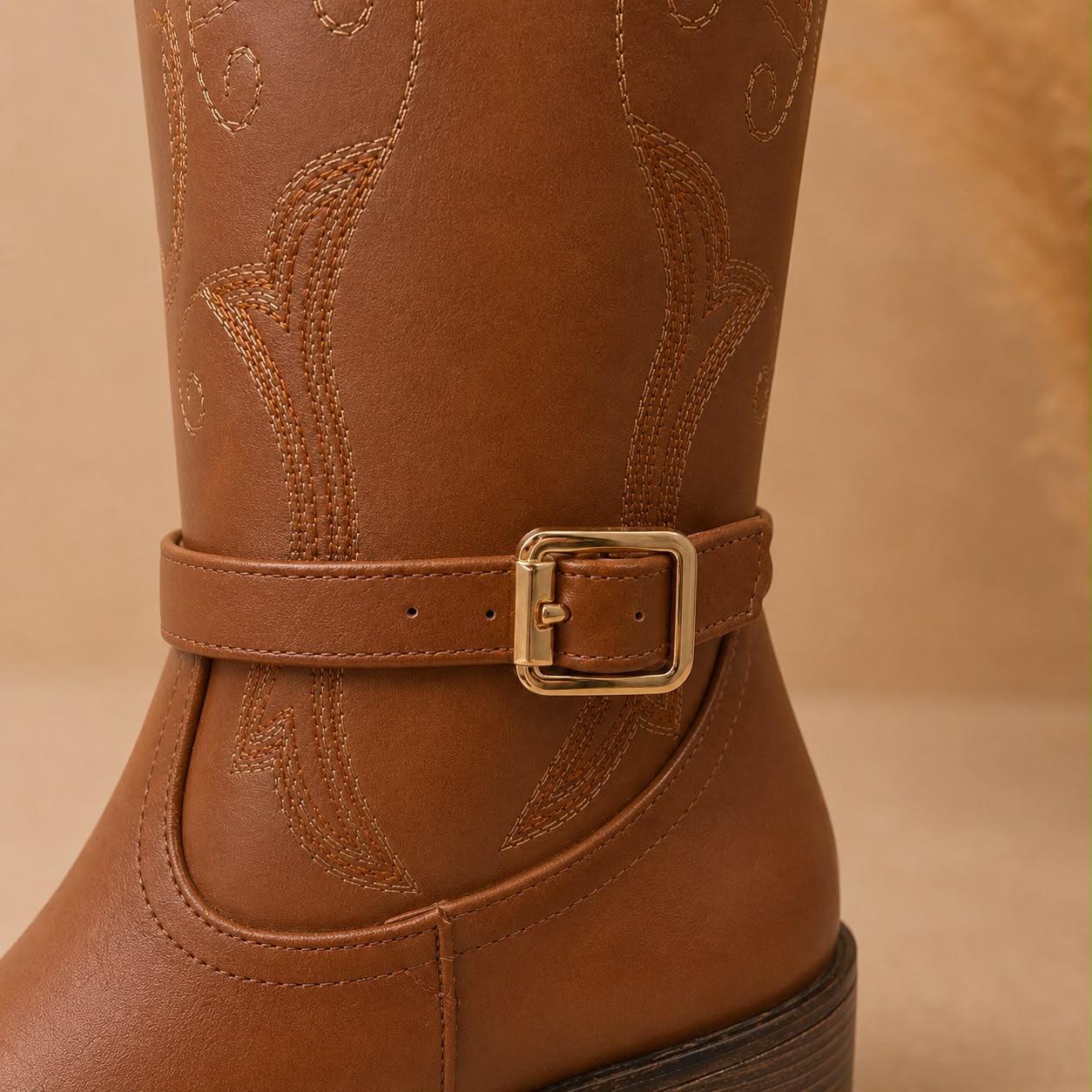 Bota Western Glam Camel