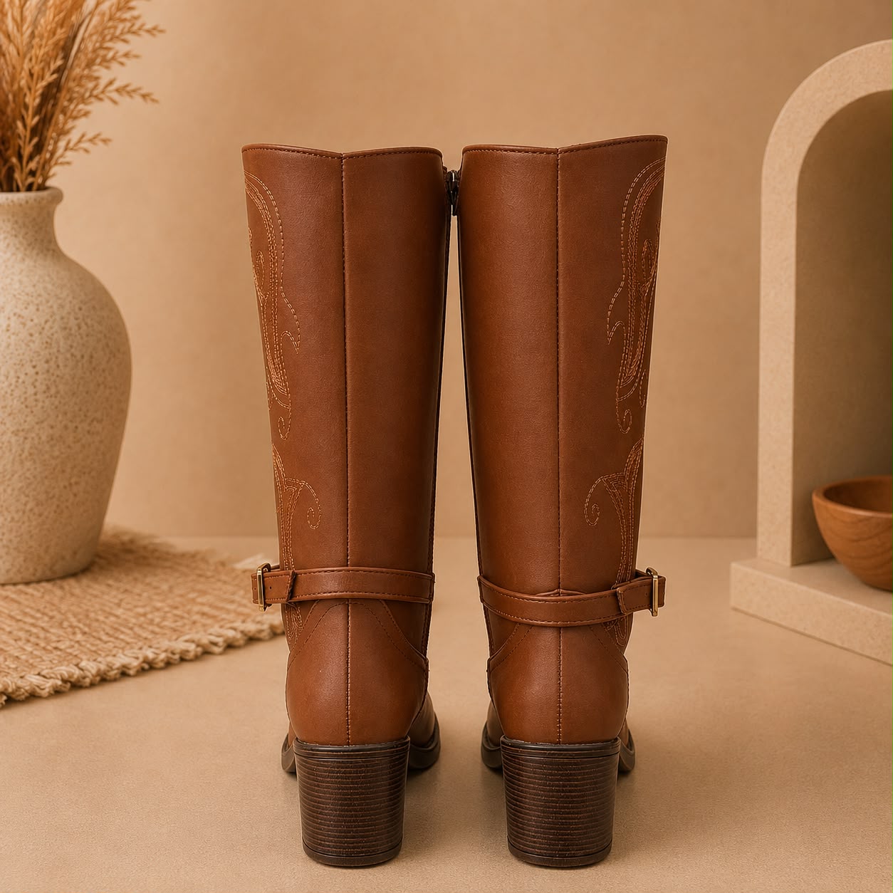 Bota Western Glam Camel