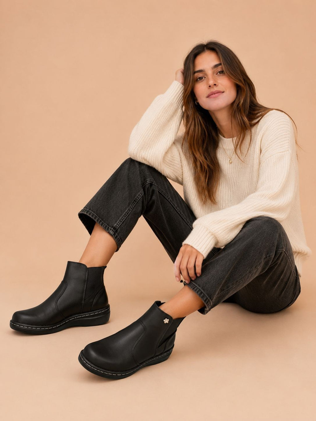 Botín Confort Casual Negro