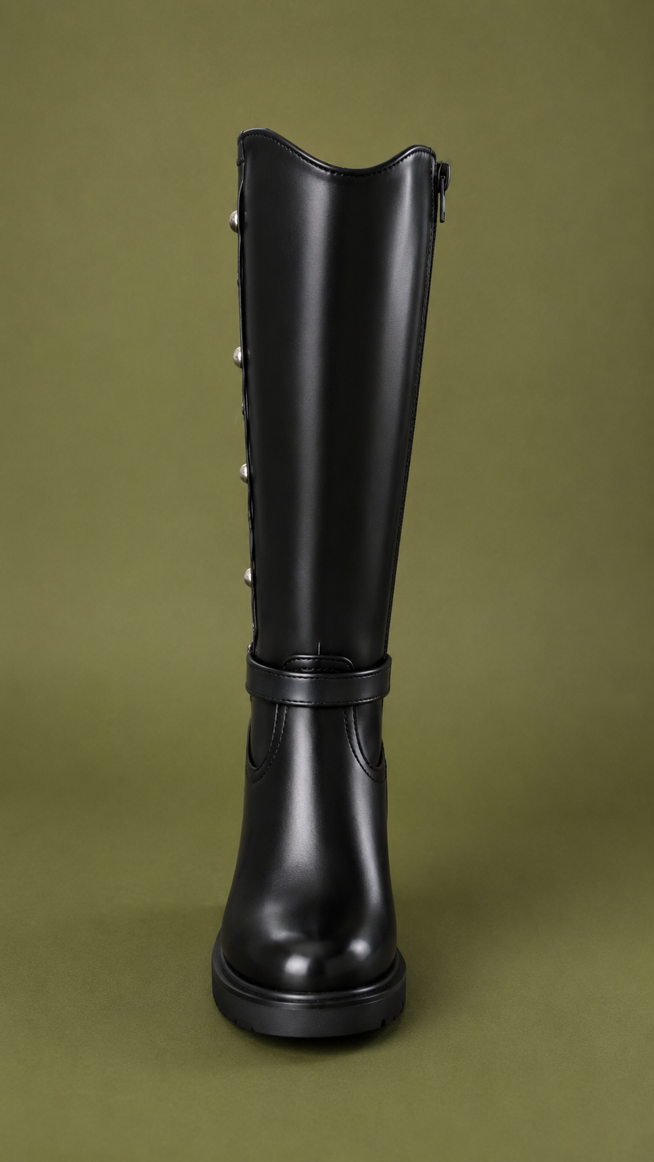 Bota Larga Negra Casual Mujer Estilo Moderno y Elegante