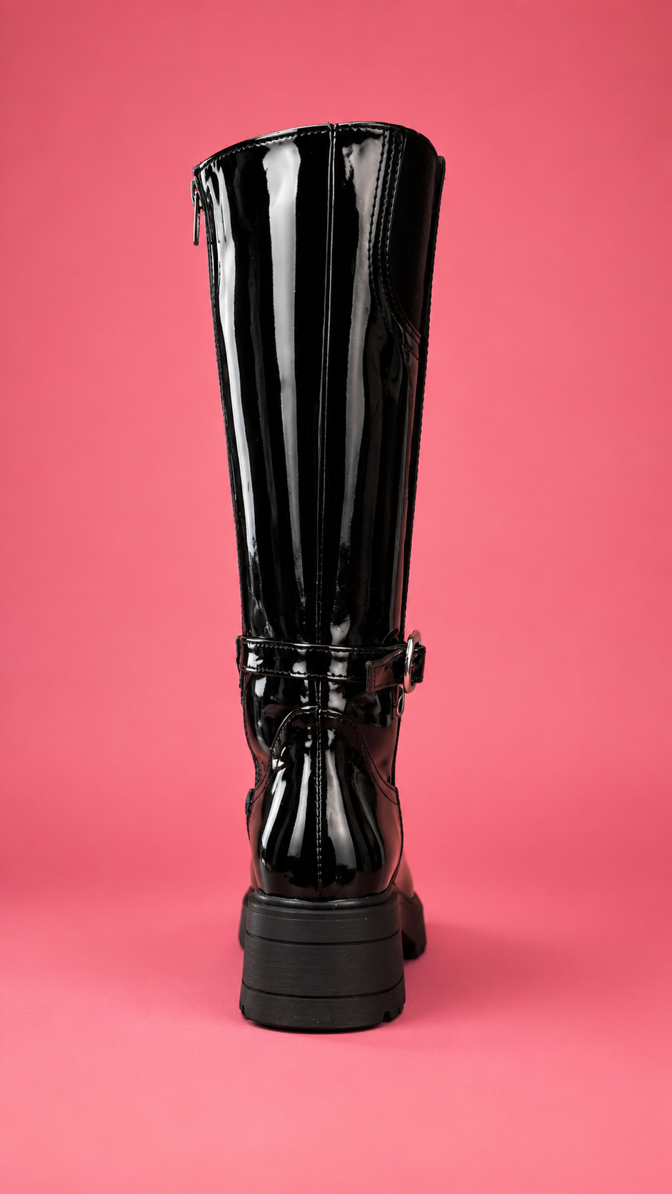 Bota Charol Negra De Dama Perfecta Para Cualquier Ocasión