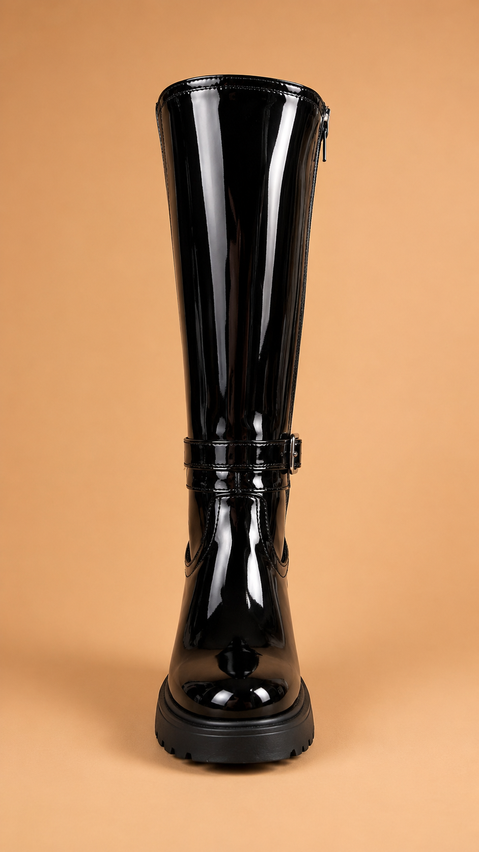 Bota Charol Negra De Dama Perfecta Para Cualquier Ocasión