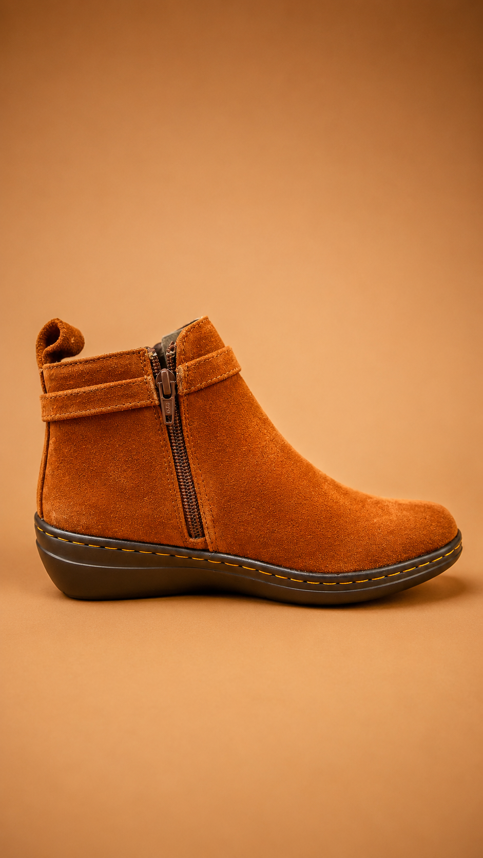 Botín Comfort Gamuza Camel