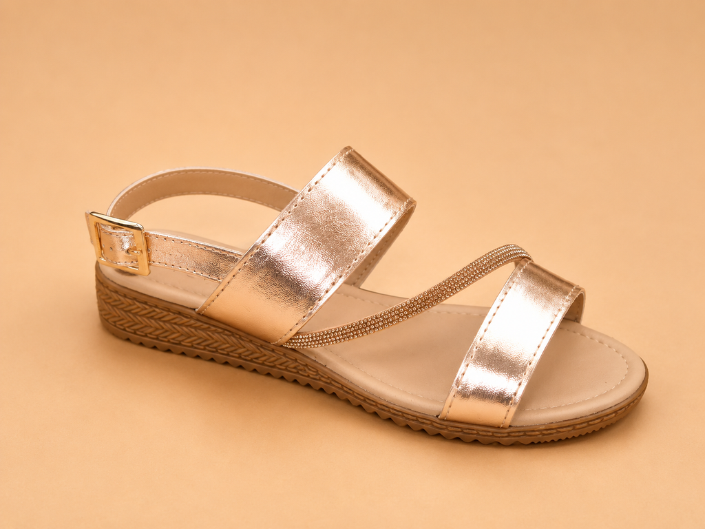 Sandalia shine oro rosa, perfil
